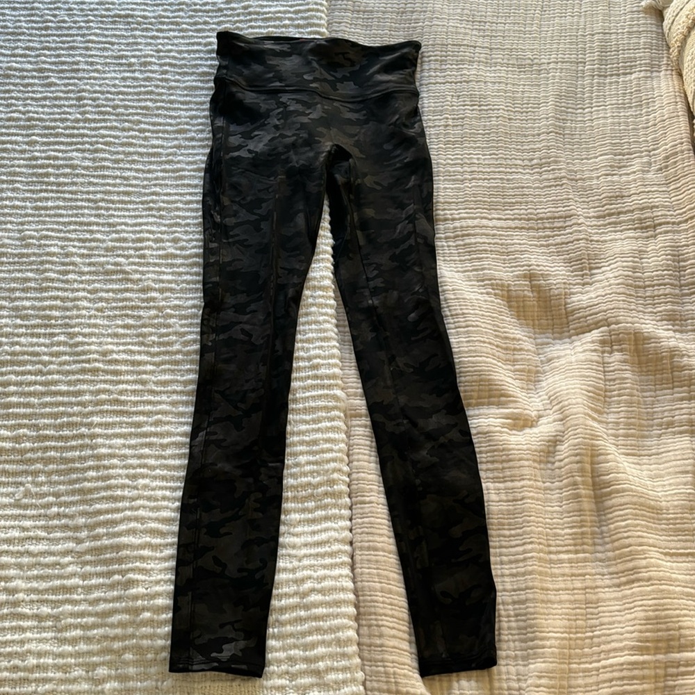 Spanx faux leather leggings (camo)